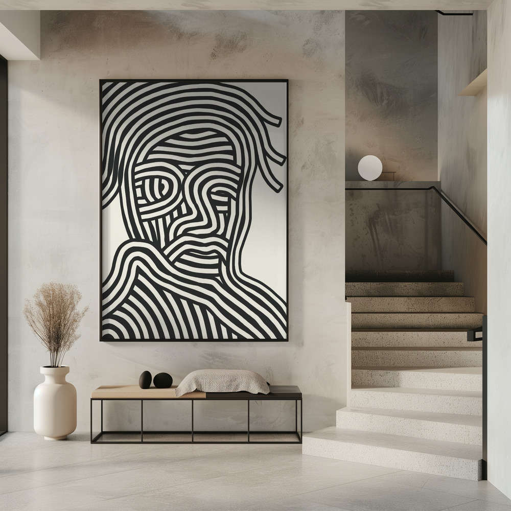 Poster - Stripe Portrait in entrance