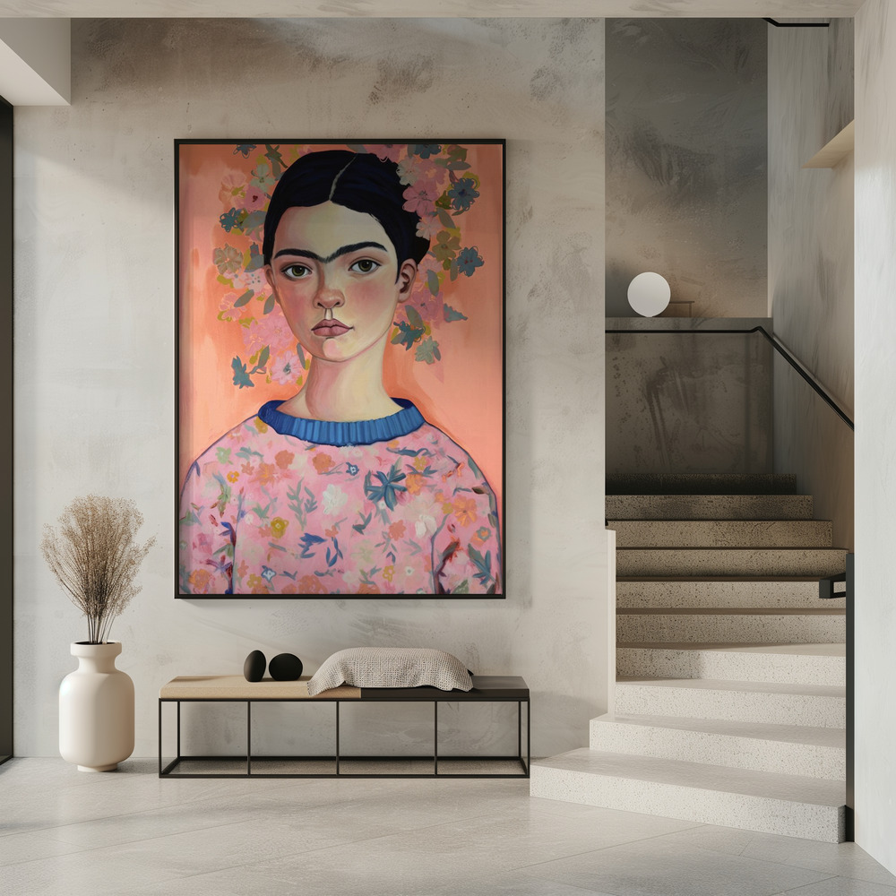 Juliste - Young Frida (Peach) sisäänkäynnillä