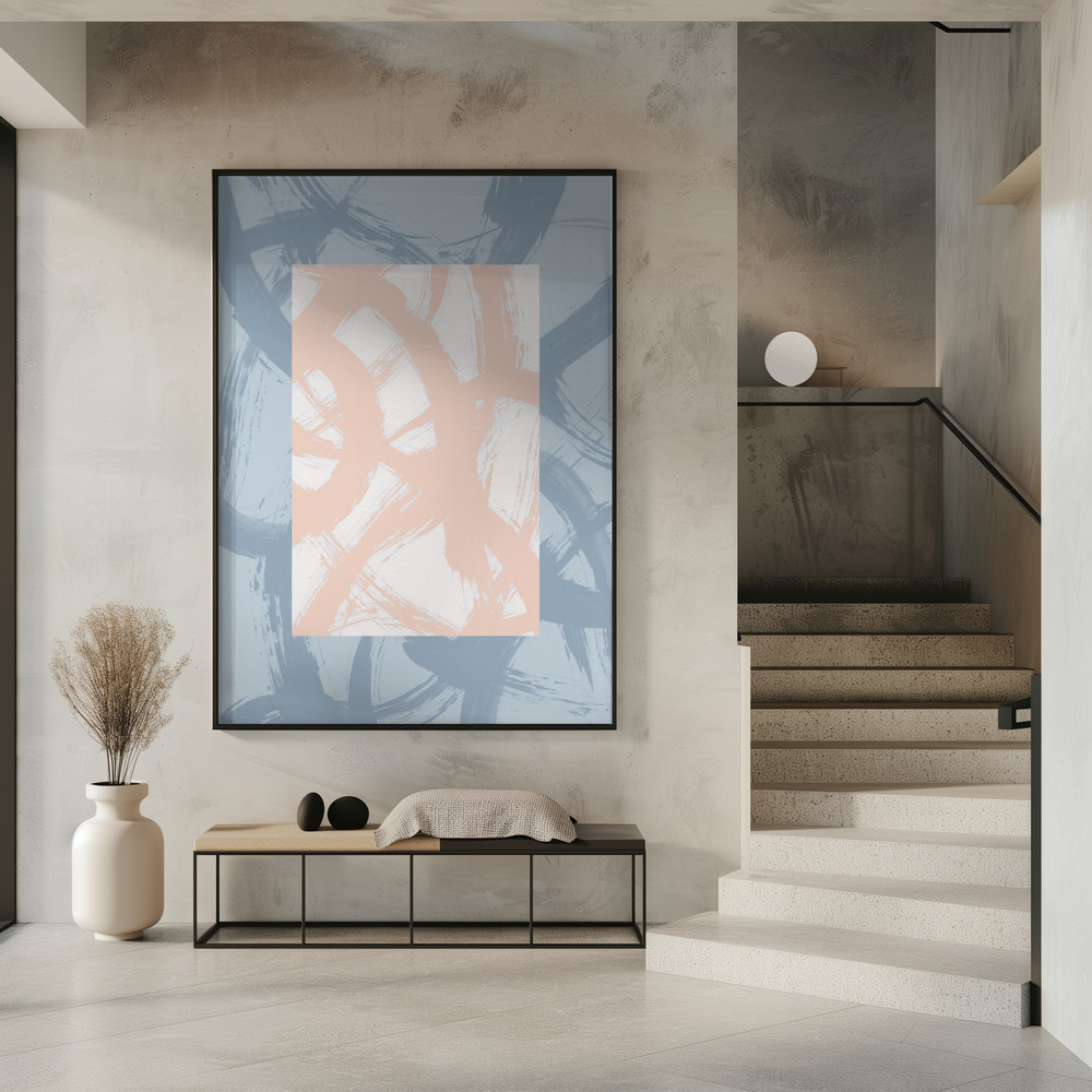 Juliste - Abstract Brush Strokes 98A sisäänkäynnillä