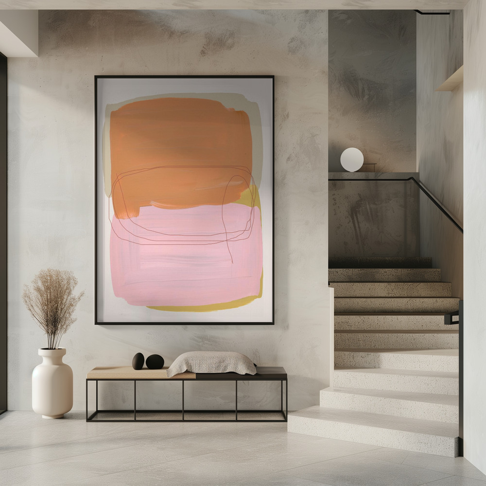 Poster - Abstract Brush Strokes 121 in entrance