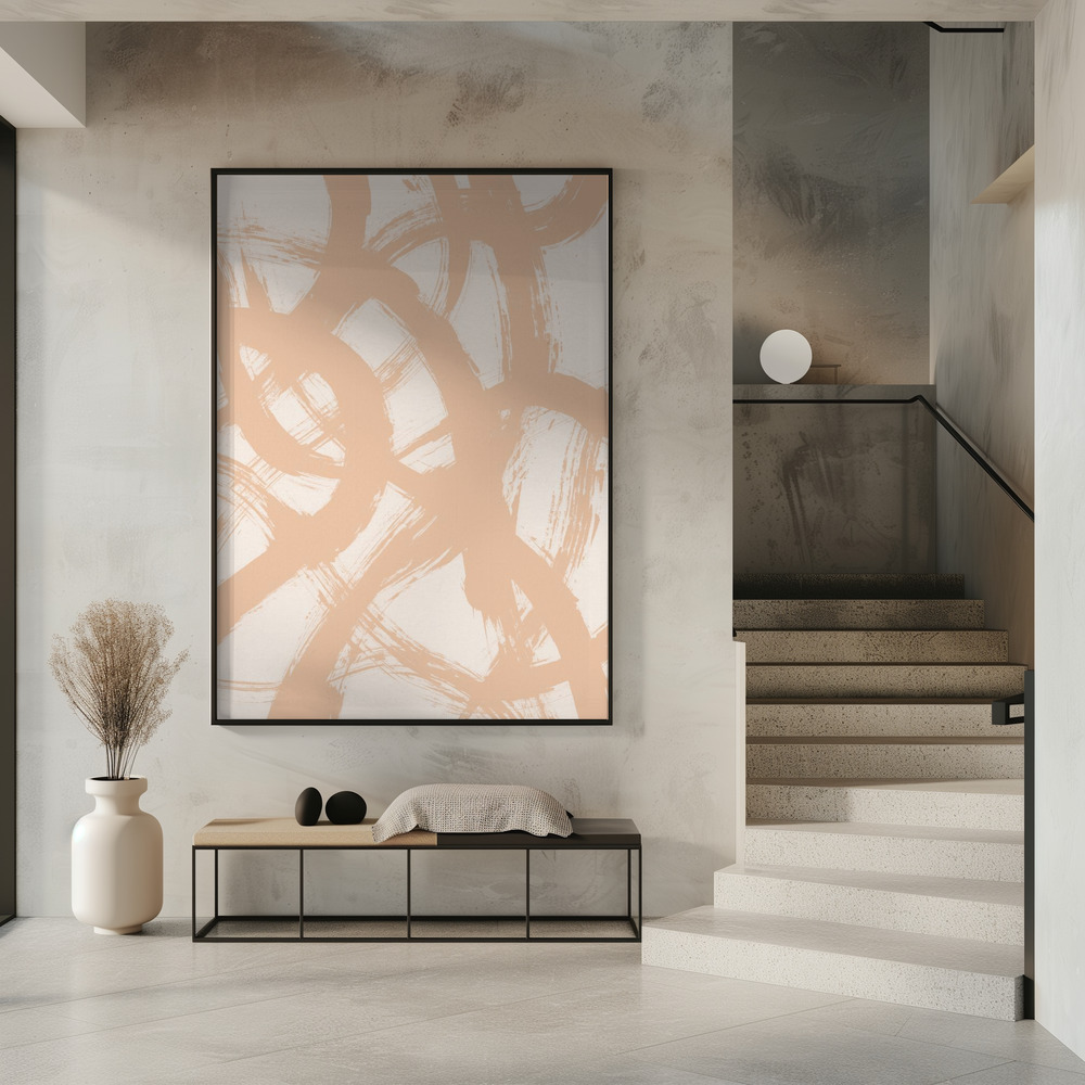 Poster - Abstract Brush Strokes 98B im Eingang
