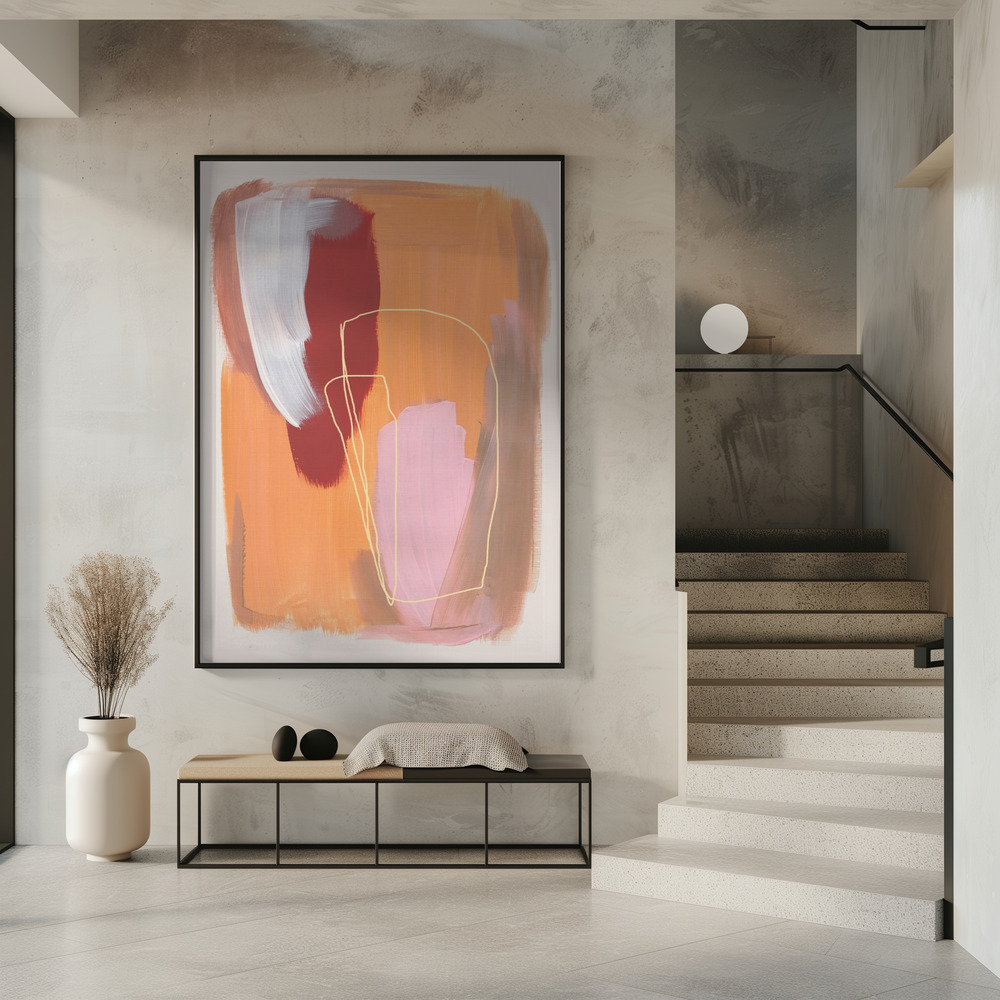 Poster - Abstract Brush Strokes 125 in entrance