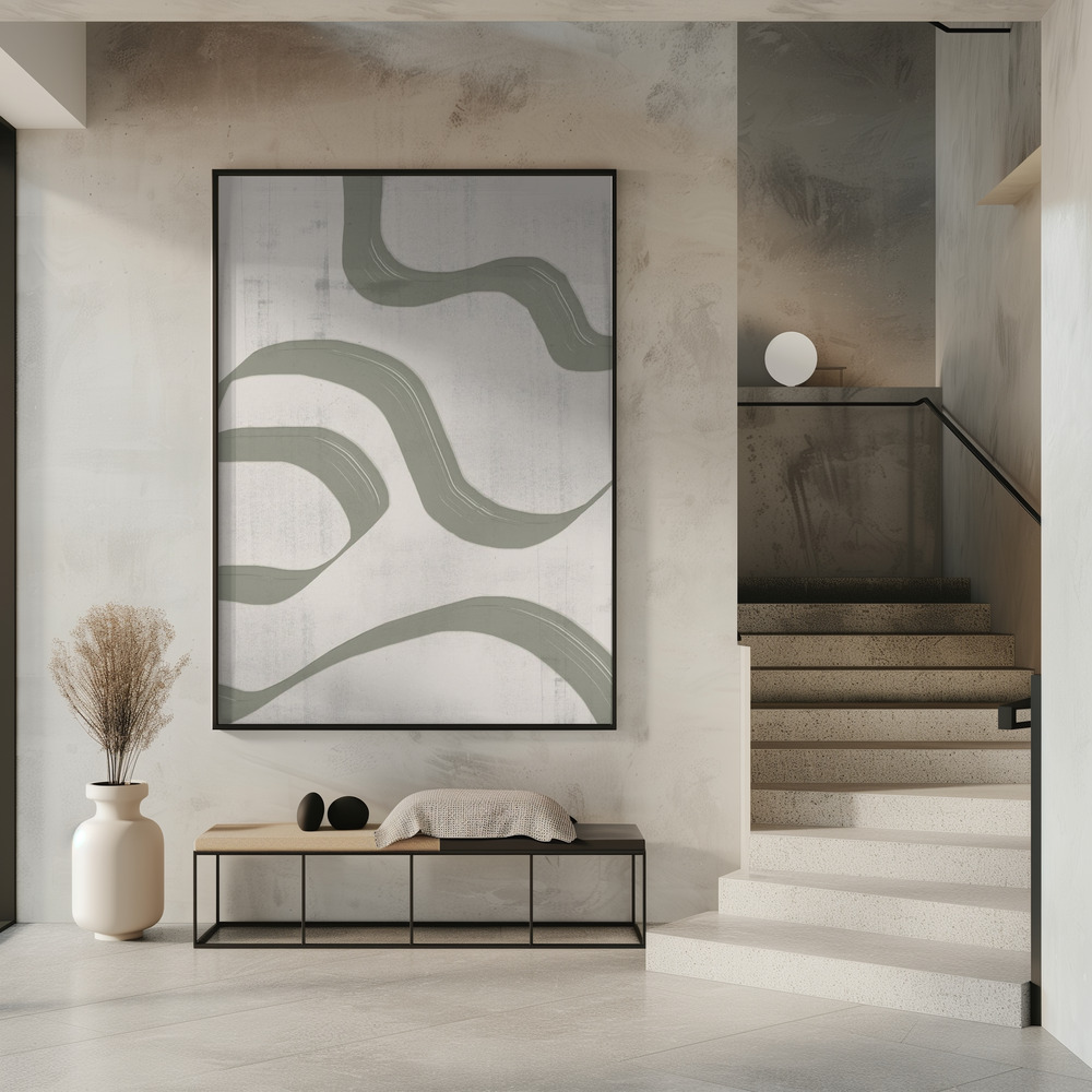 Poster - Green Waves No.2 in entrance