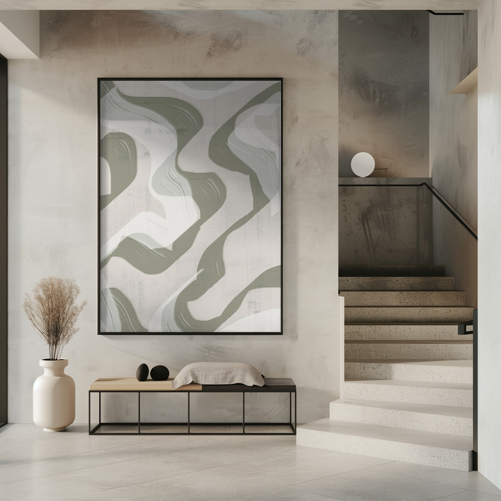 Poster - Green Waves No.3 in entrance