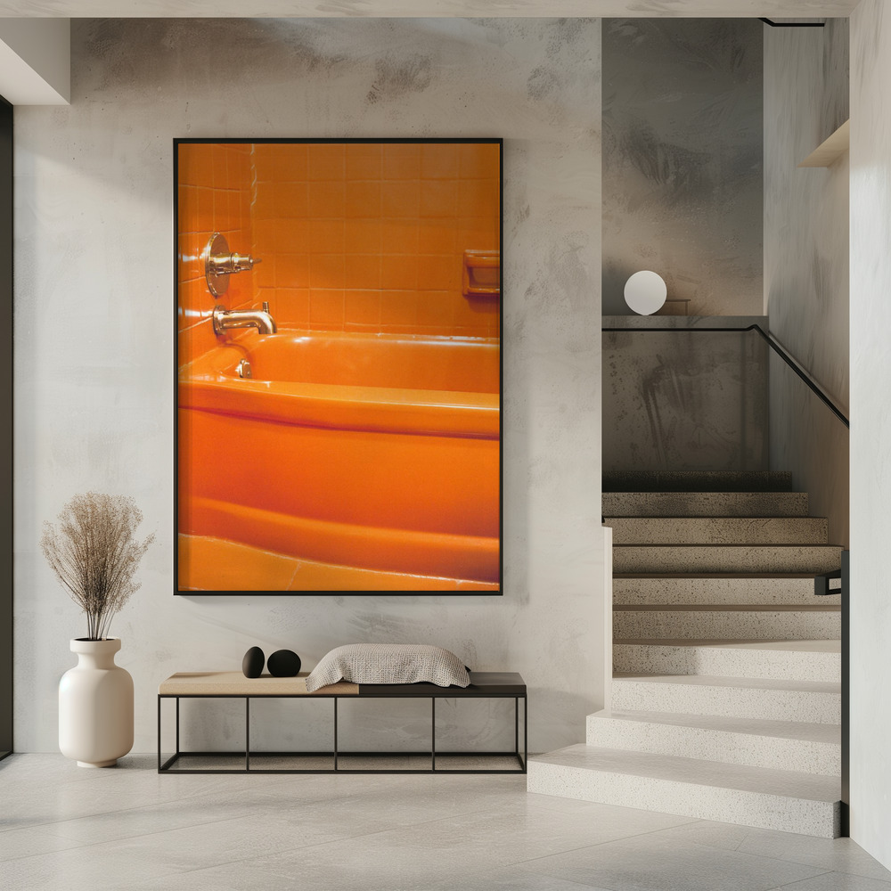 Juliste - Orange Tub sisäänkäynnillä