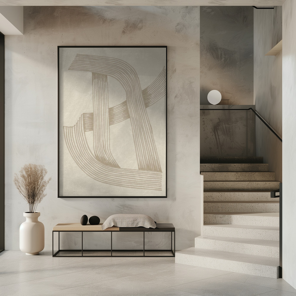 Poster - Abstract Sophisticated Line 02 in entrance