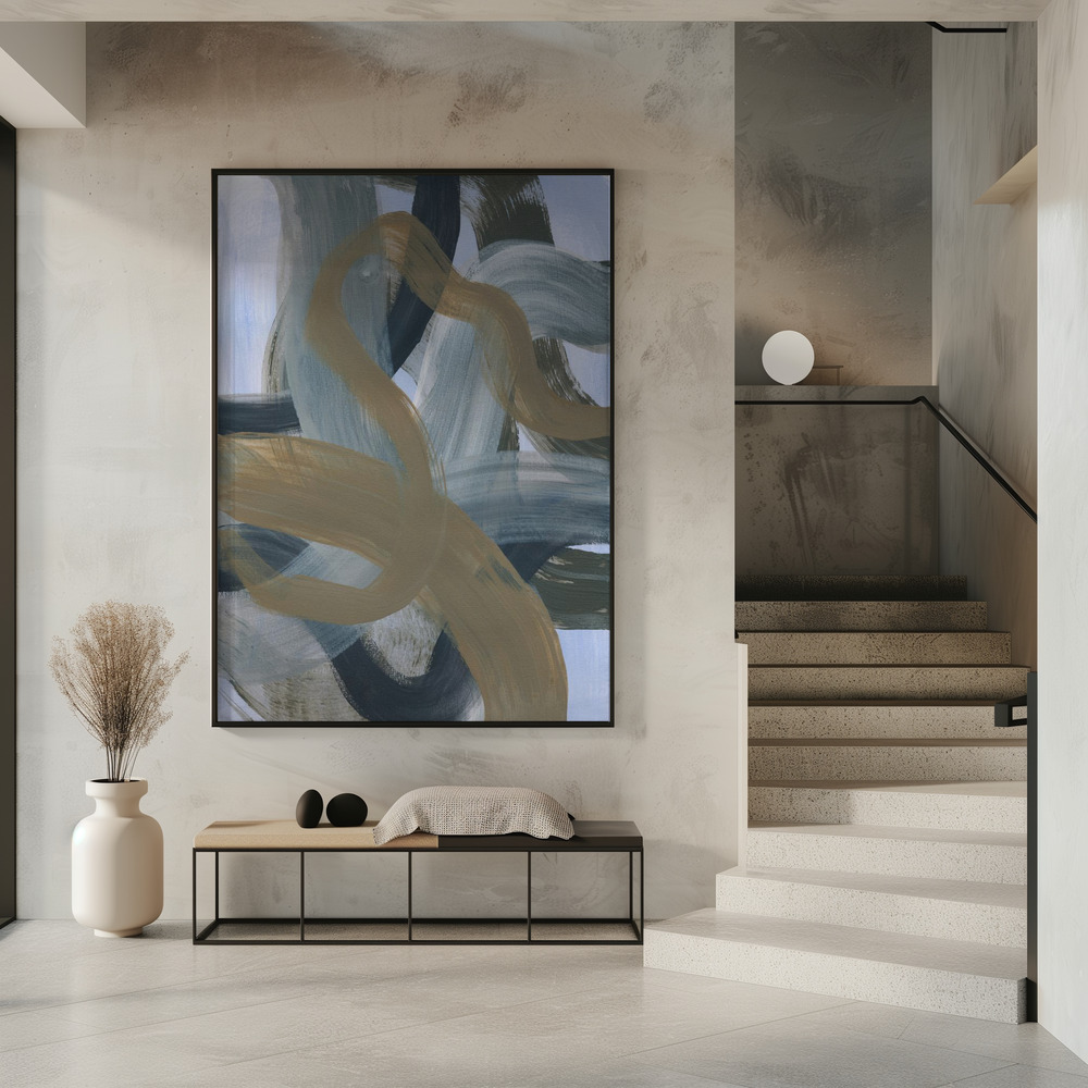 Poster - Abstract Brush Strokes 124 in entrance