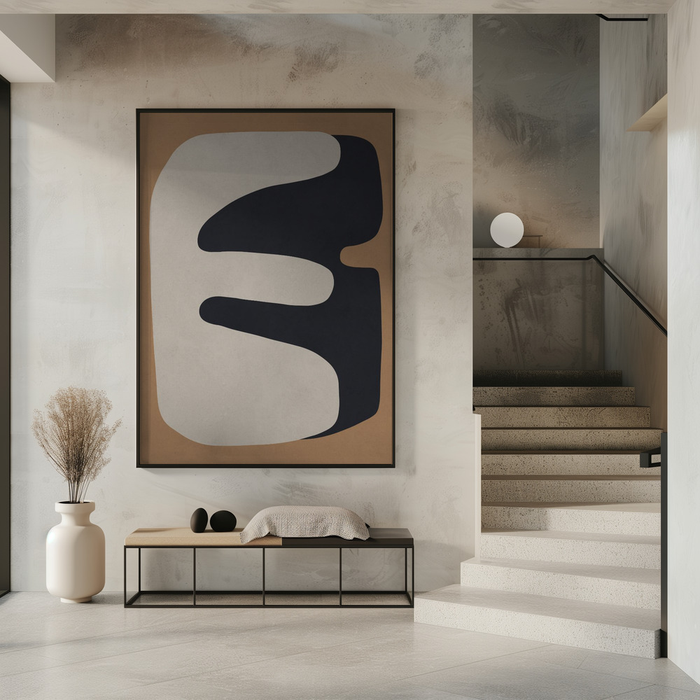 Poster - Brown and black art 3 in entrance