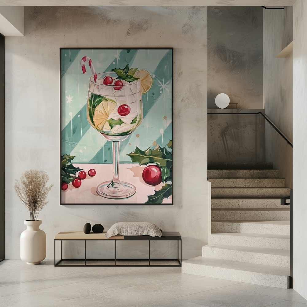 Poster - Christmas Mojito Cocktail in entrance
