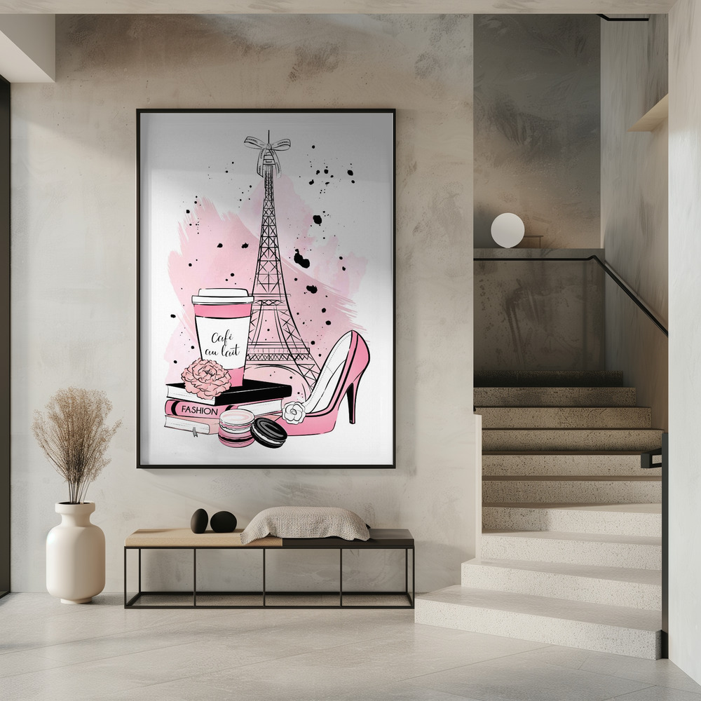 Poster - Paris Blush in entrance