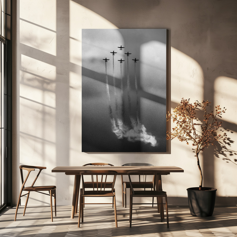Canvas print - Six on Cloud over dining table