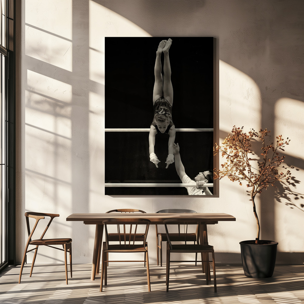 Canvas taulu - Coaching ruokapöydän yli