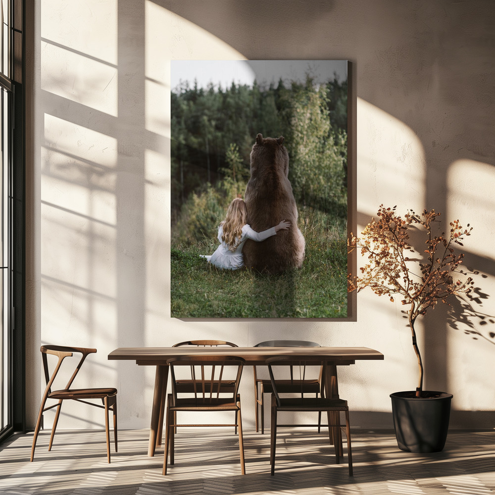 Canvas schilderi - Untitled boven eettafel