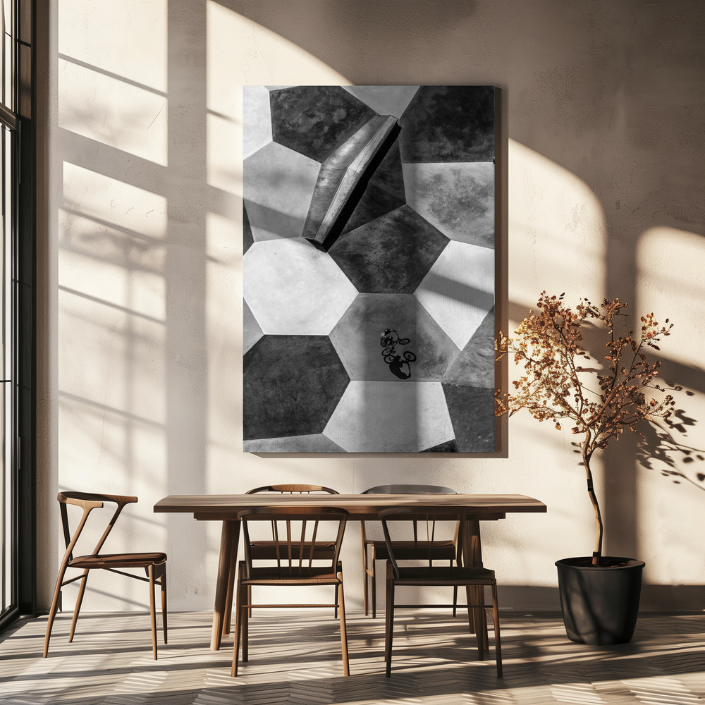 Canvas print - Lonely rider over dining table