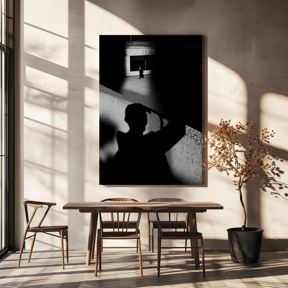 Canvas print - Street photographer over dining table