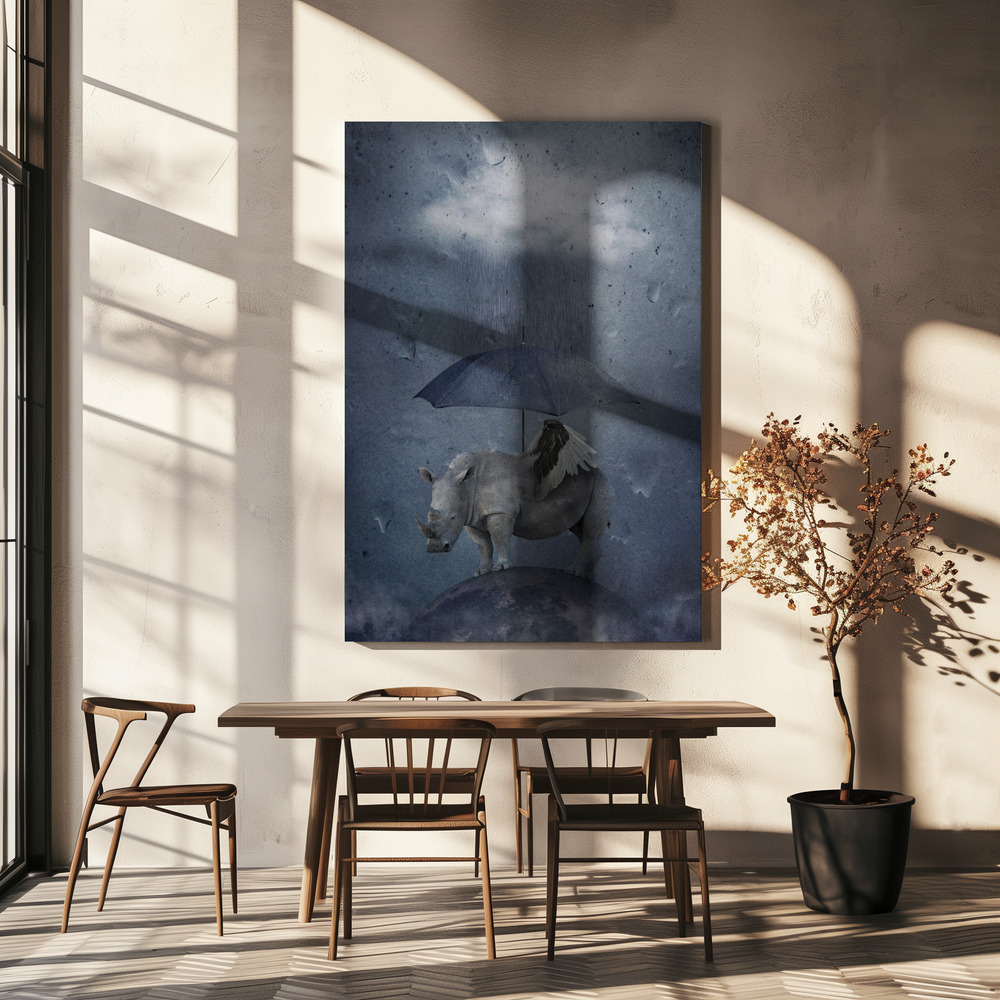 Canvas schilderi - Under the rain boven eettafel