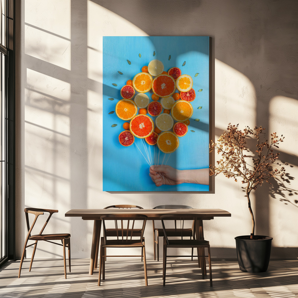 Canvas print - Congratulations on summer! over dining table