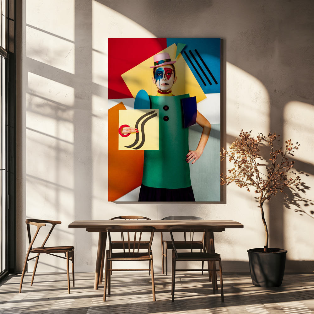 Leinwandbild - Suprematist portrait of Lena Naymkina über dem Esstisch