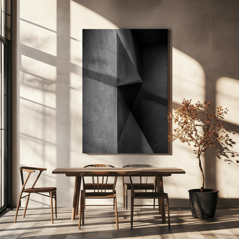 Canvas print - Grey shadows over dining table