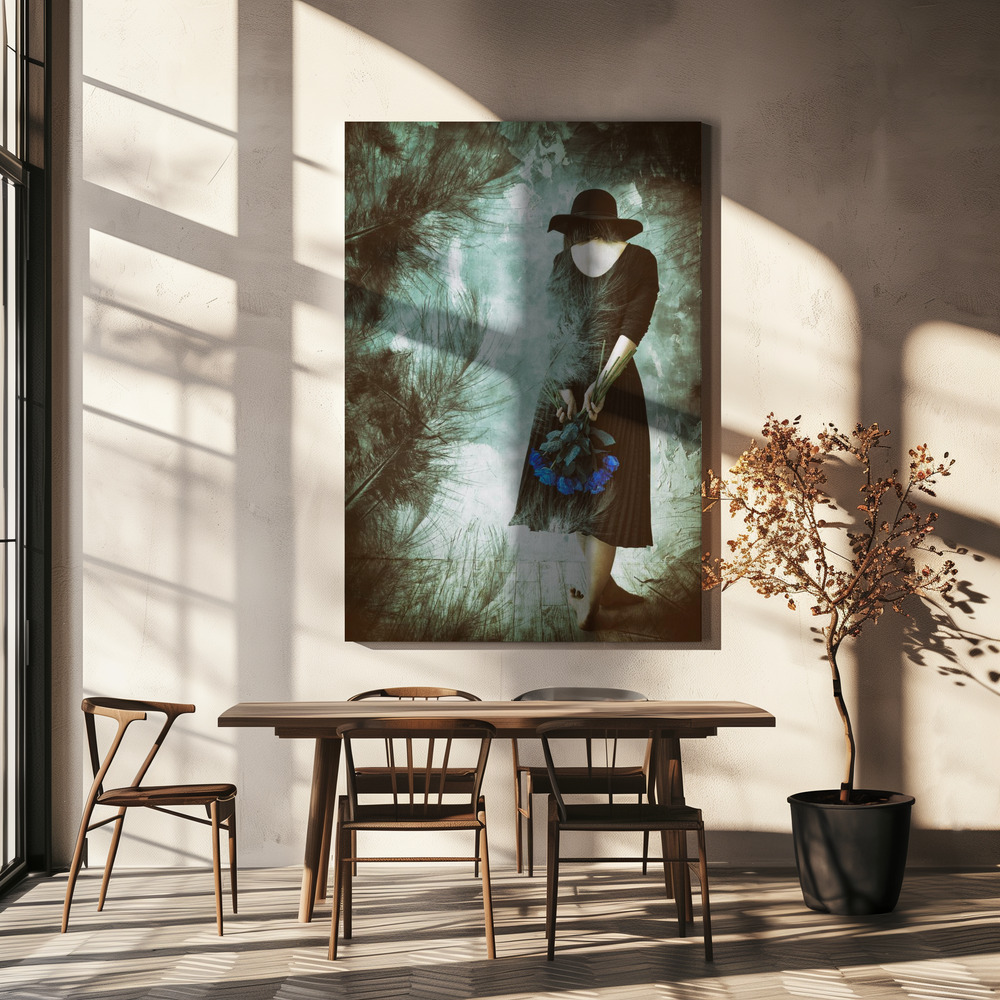 Canvas print - Feathers over dining table