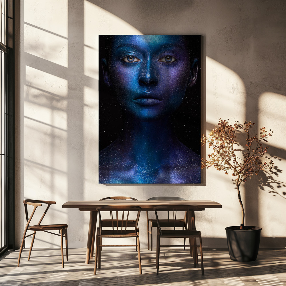 Canvas print - Galaxy over dining table