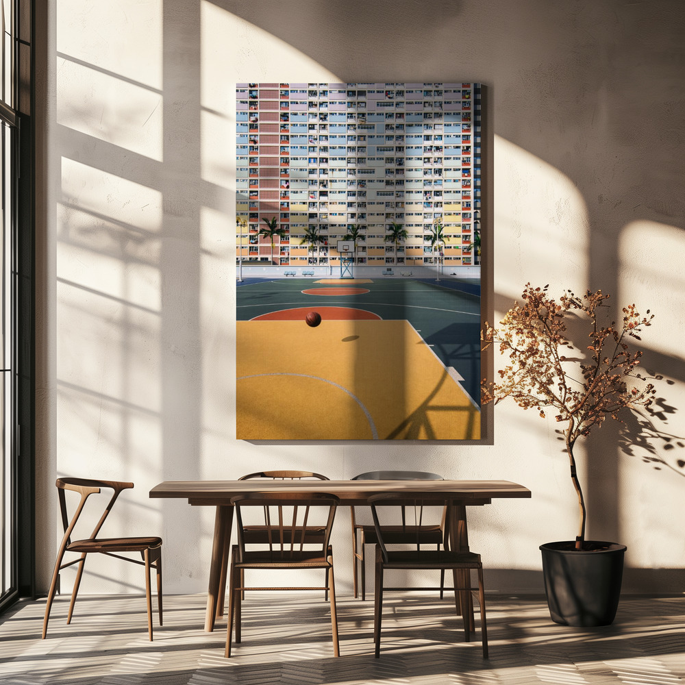 Canvas schilderi - Rainbow boven eettafel