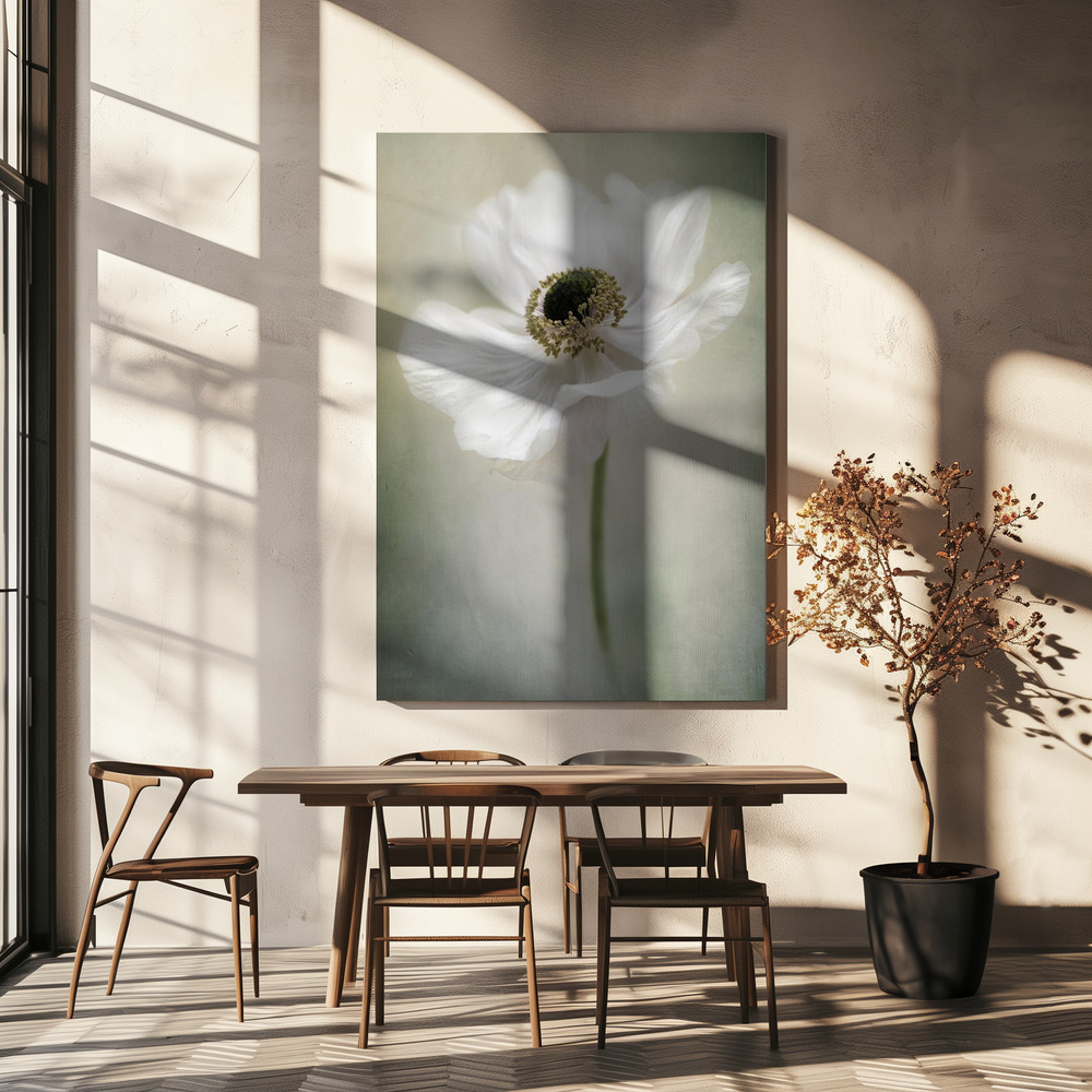 Canvas taulu - Single White ruokapöydän yli