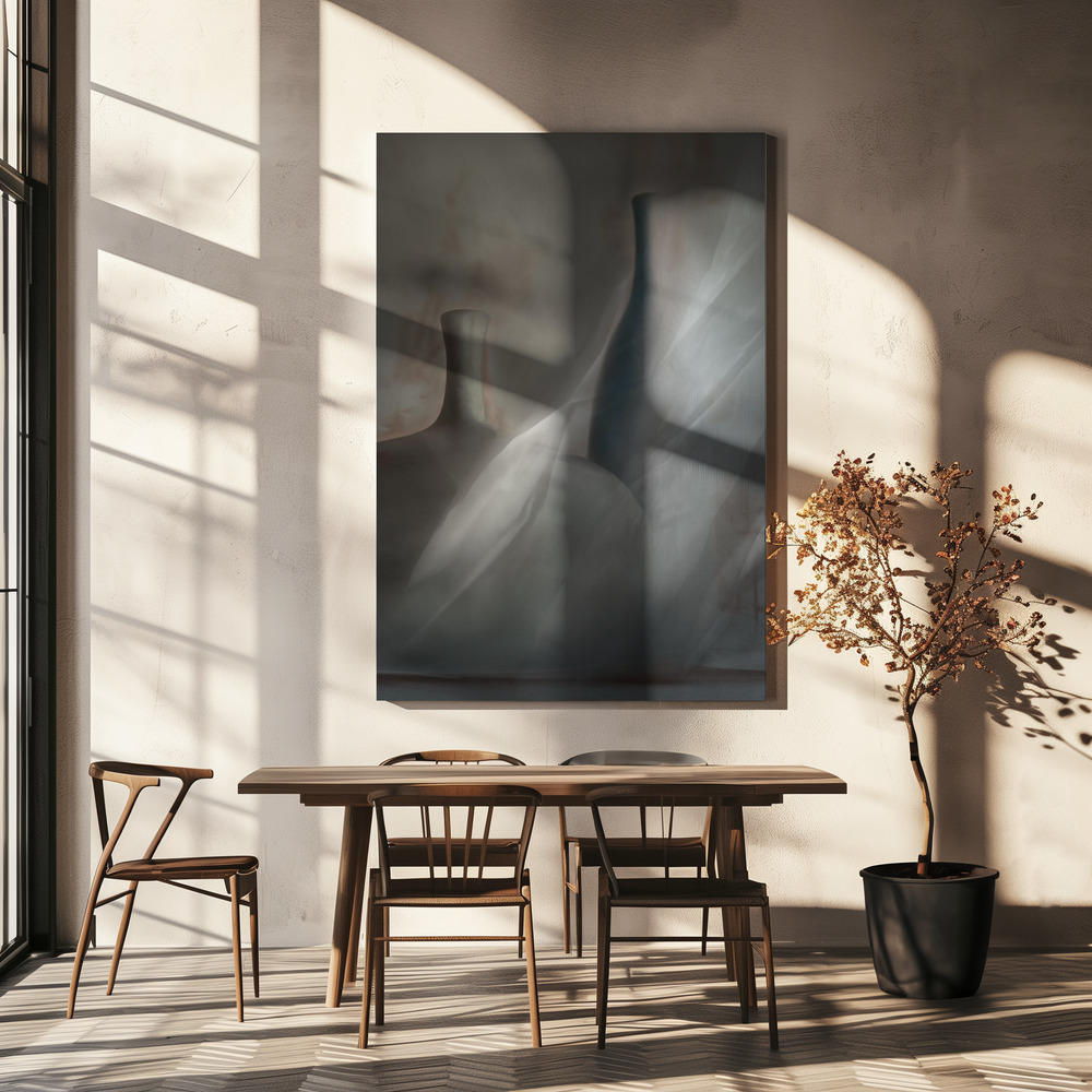 Canvas taulu - Arredamento tranquillo ruokapöydän yli