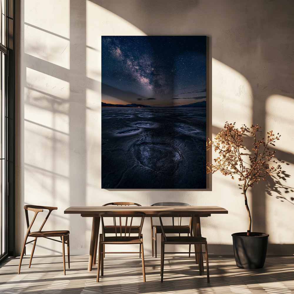 Canvas taulu - Starry Night at Death Valley ruokapöydän yli
