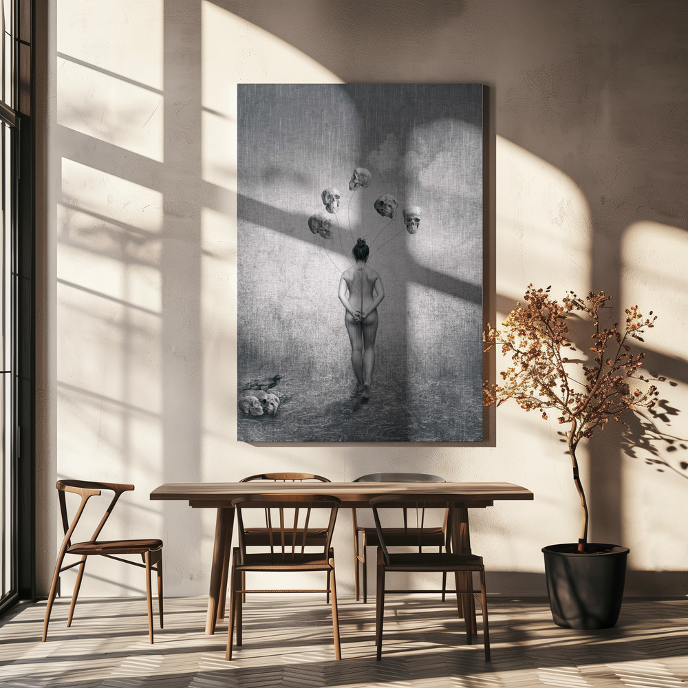 Canvas schilderi - The bone collector boven eettafel
