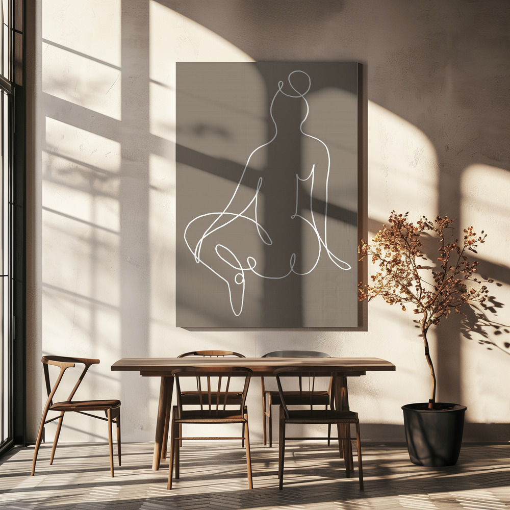 Canvas print - Sitting Down 02 over dining table