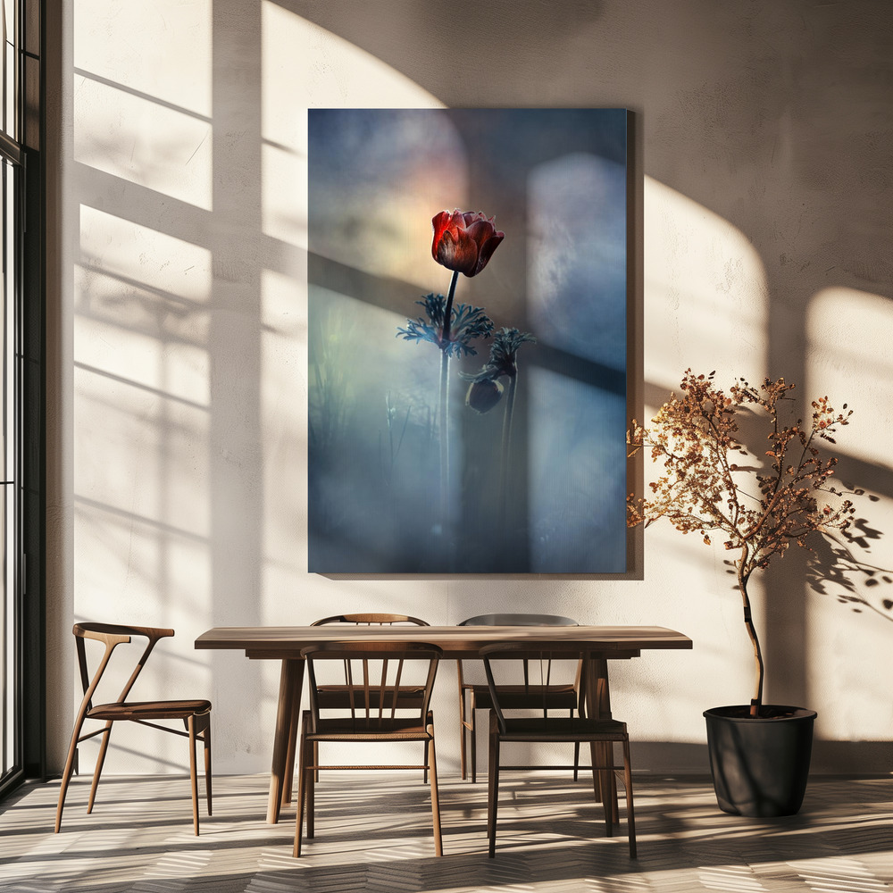 Canvas schilderi - Where poetry and memories remain boven eettafel