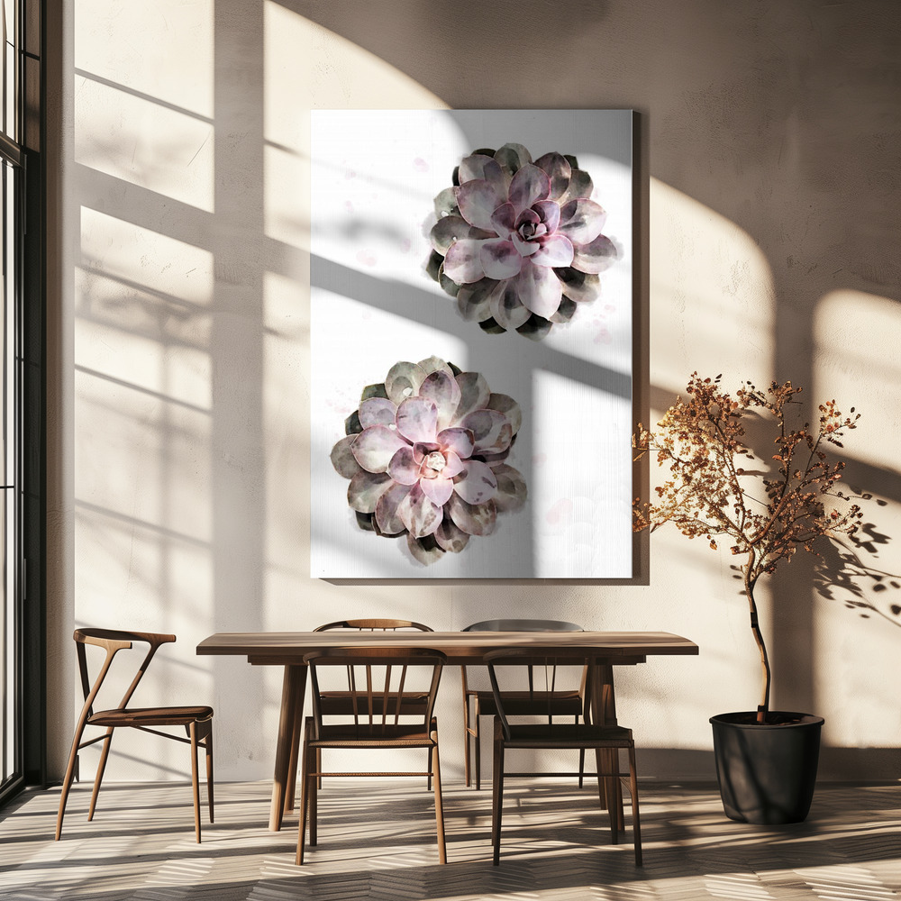 Canvas print - Succulent 02 over dining table