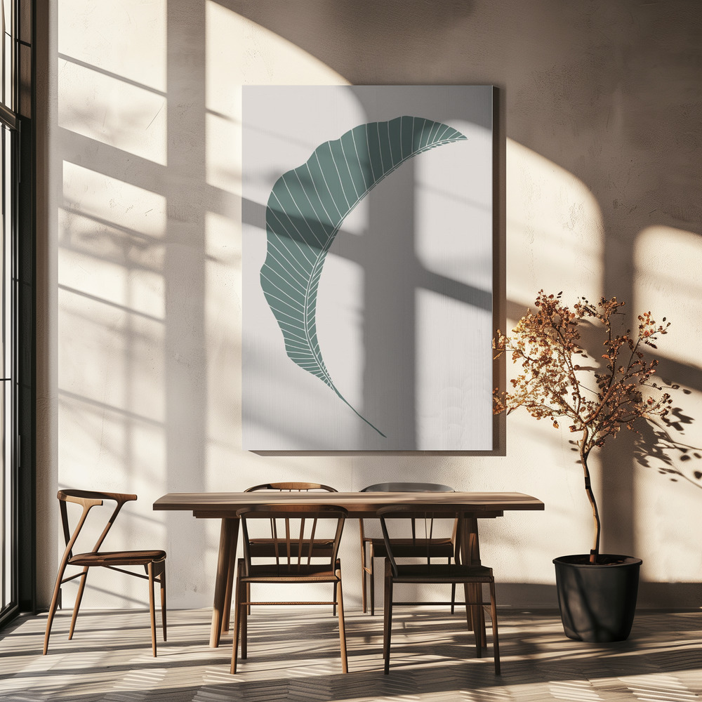 Canvas print - Banana Leaf Green over dining table
