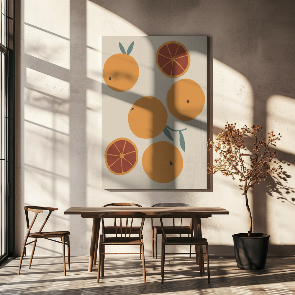 Canvas print - Blood Orange over dining table