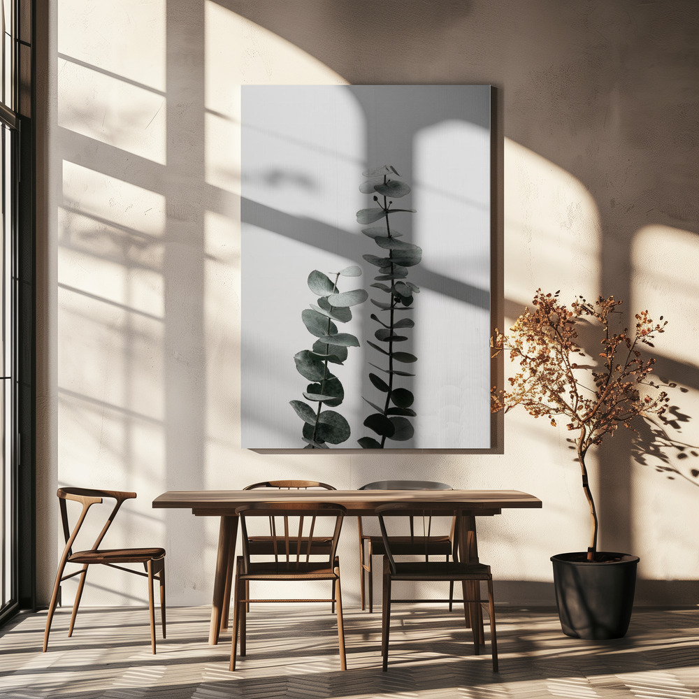 Canvas print - Eucalyptus Natural 03 over dining table