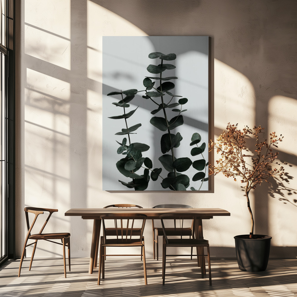 Canvas taulu - Eucalyptus Natural 11 ruokapöydän yli