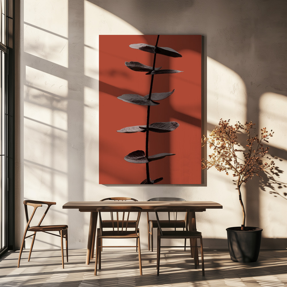 Canvastavla Eucalyptus Rust 03 - Tavla över matbord