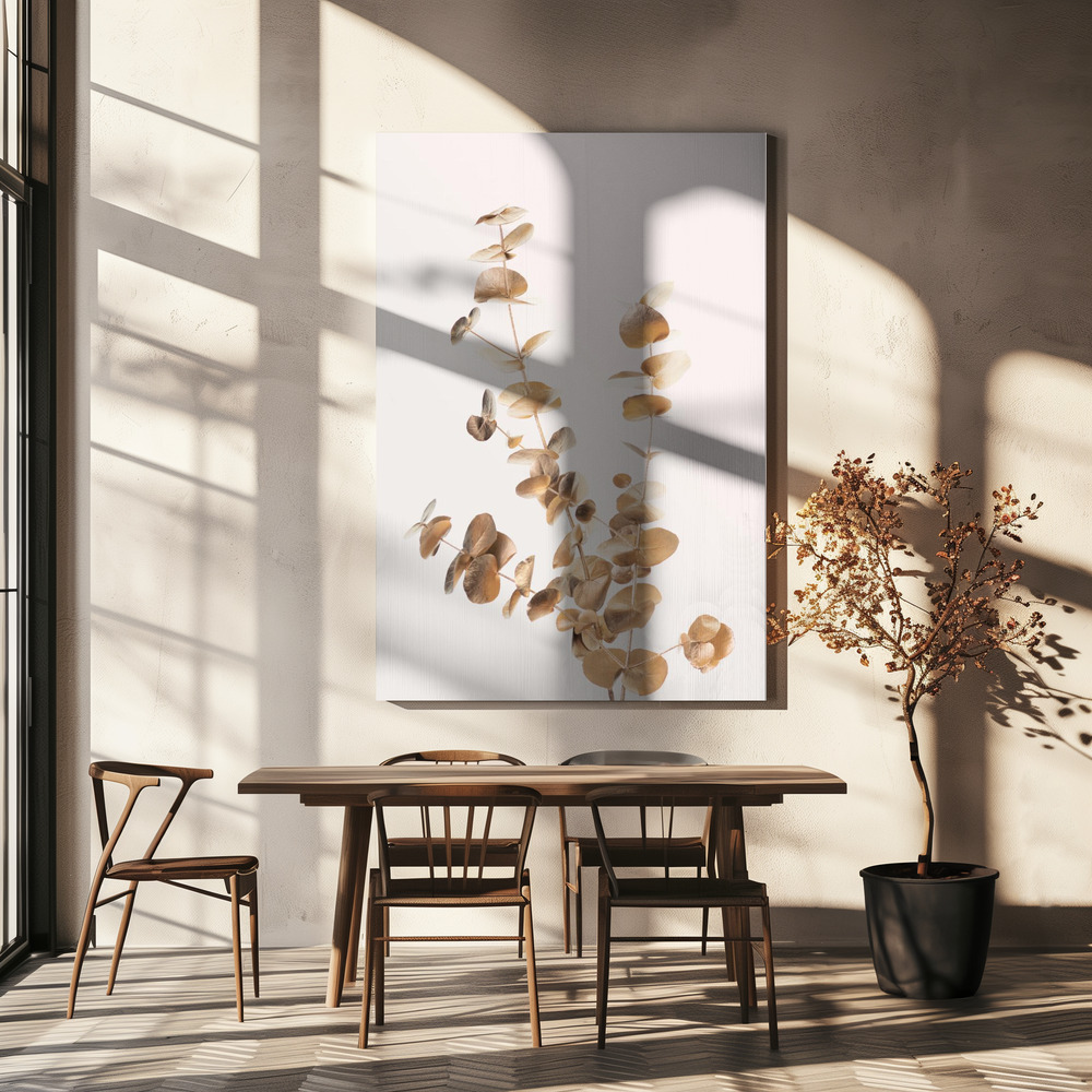 Canvas taulu - Eucalyptus Gold No 04 ruokapöydän yli