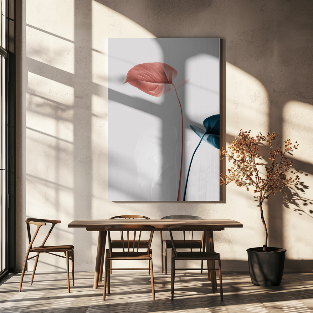 Canvas print - Monstera Creative 25 over dining table
