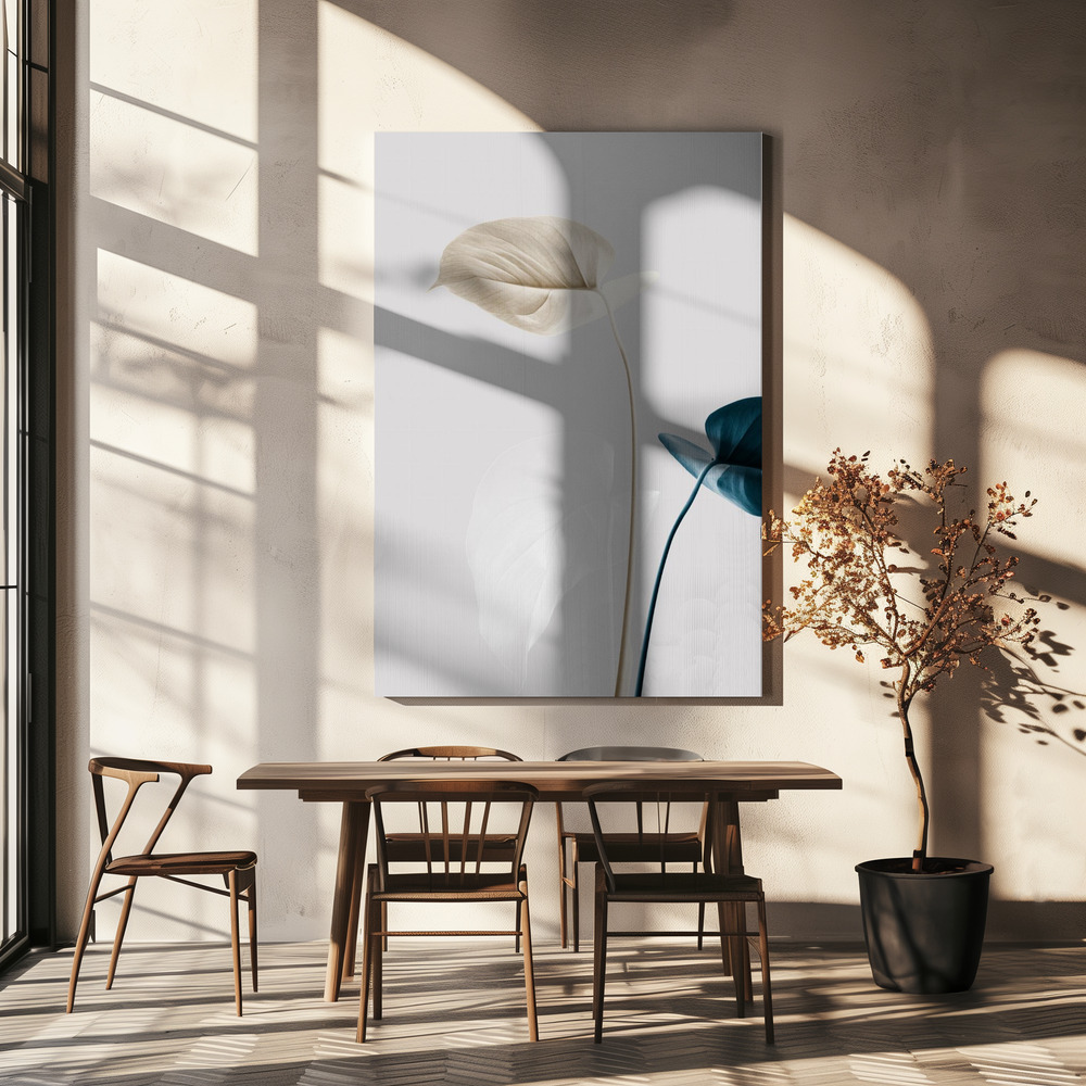 Lienzo - Monstera Creative 22 sobre la mesa del comedor