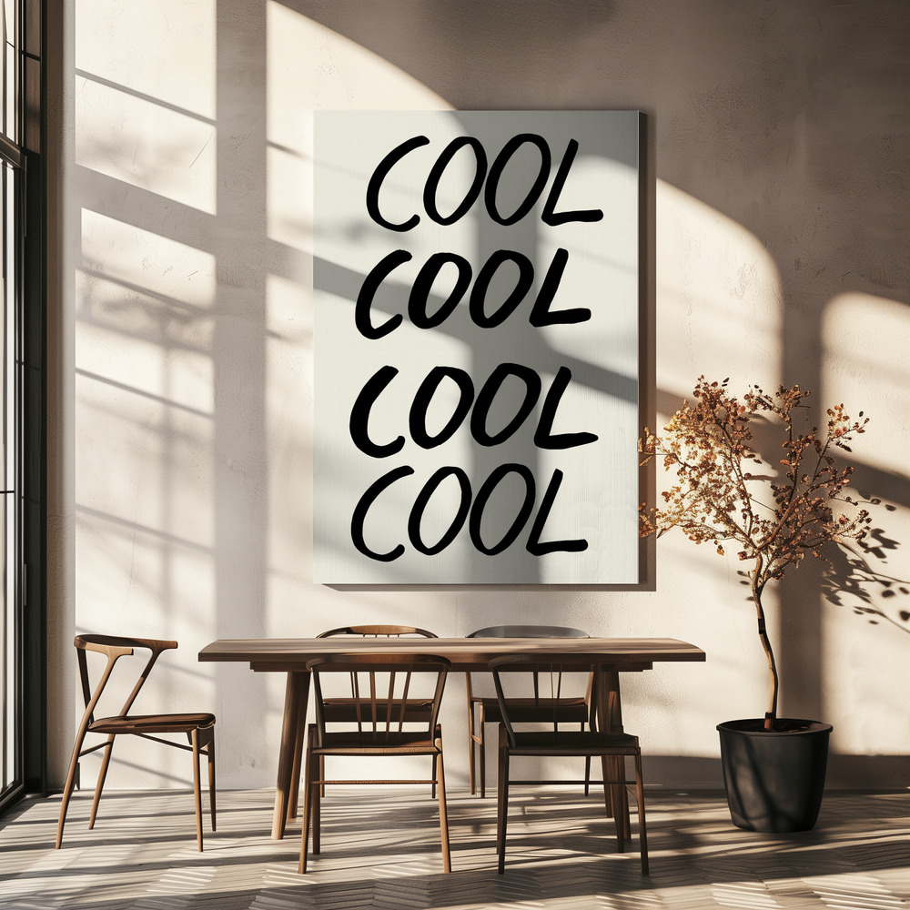 Canvas schilderi - Cool Quote 01 boven eettafel