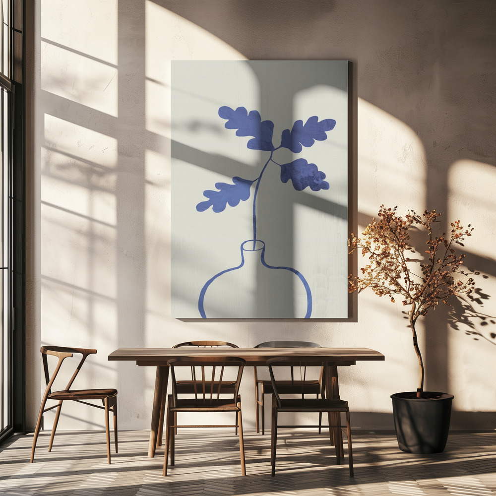 Canvas print - Blue Oak Plant over dining table