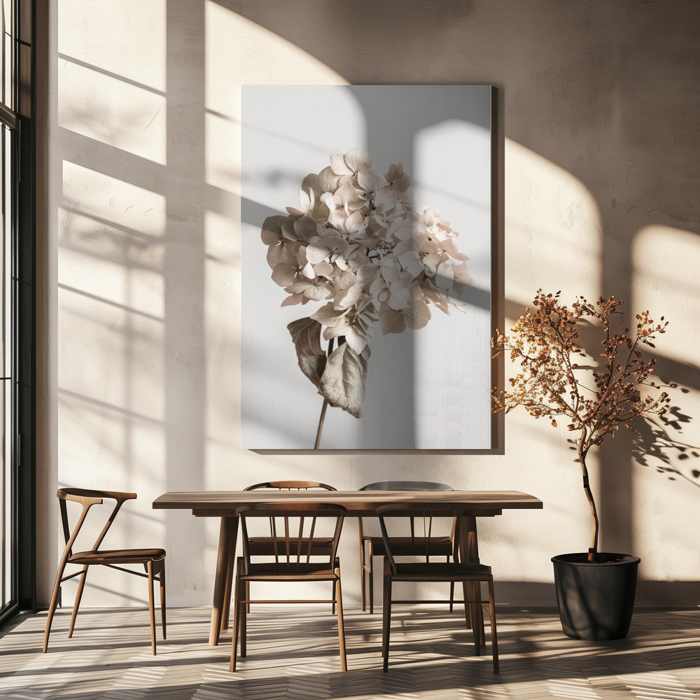 Canvas print - Beige dried flower over dining table