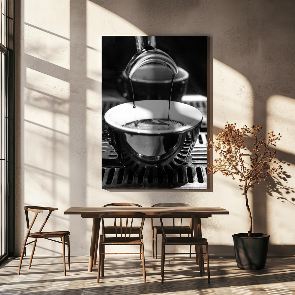 Canvas print - Coffee 04 over dining table