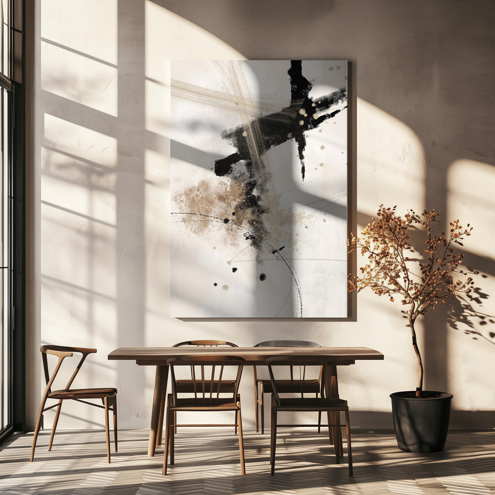 Canvas print - Wild_words_002 over dining table