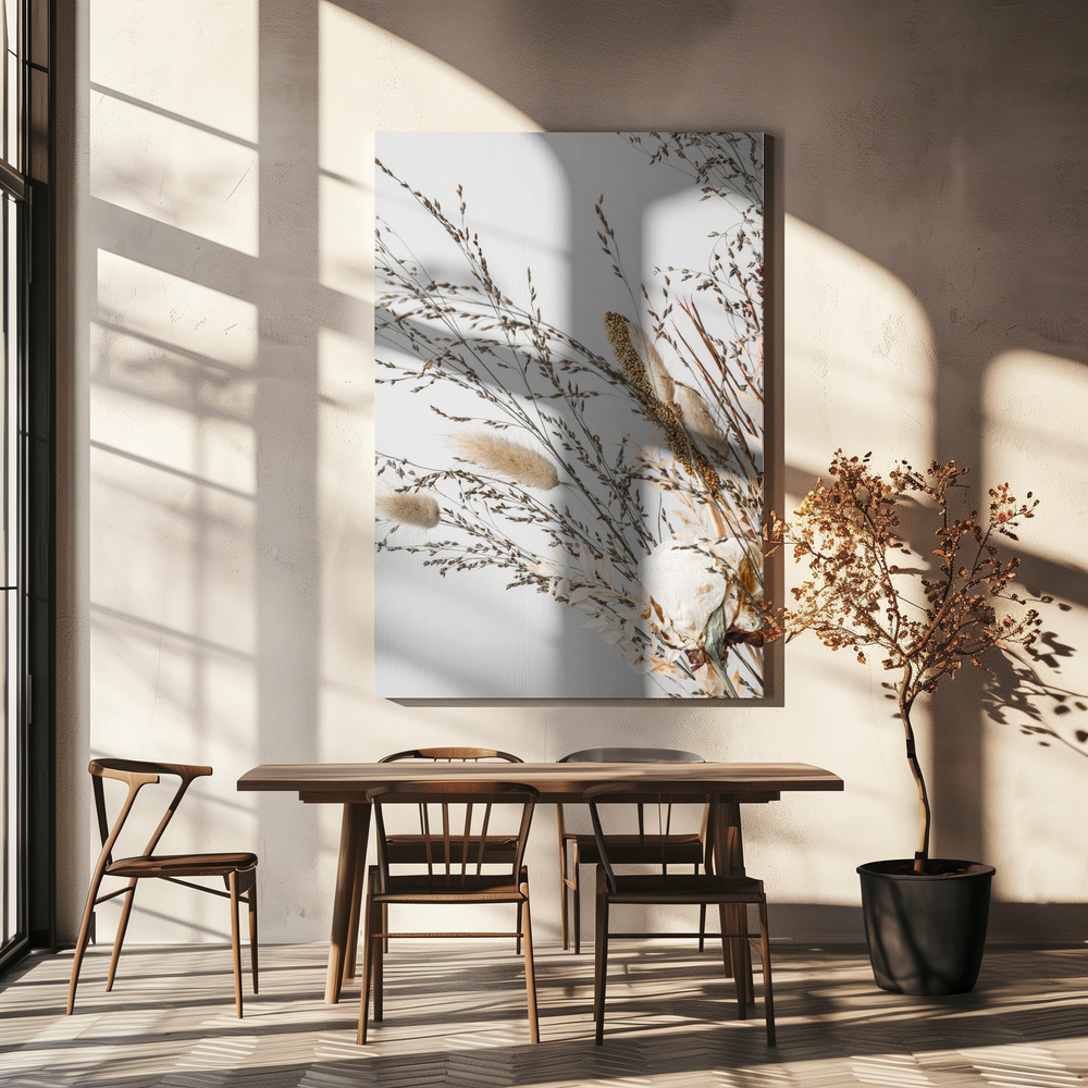Canvas print - Dried Flower 8 over dining table