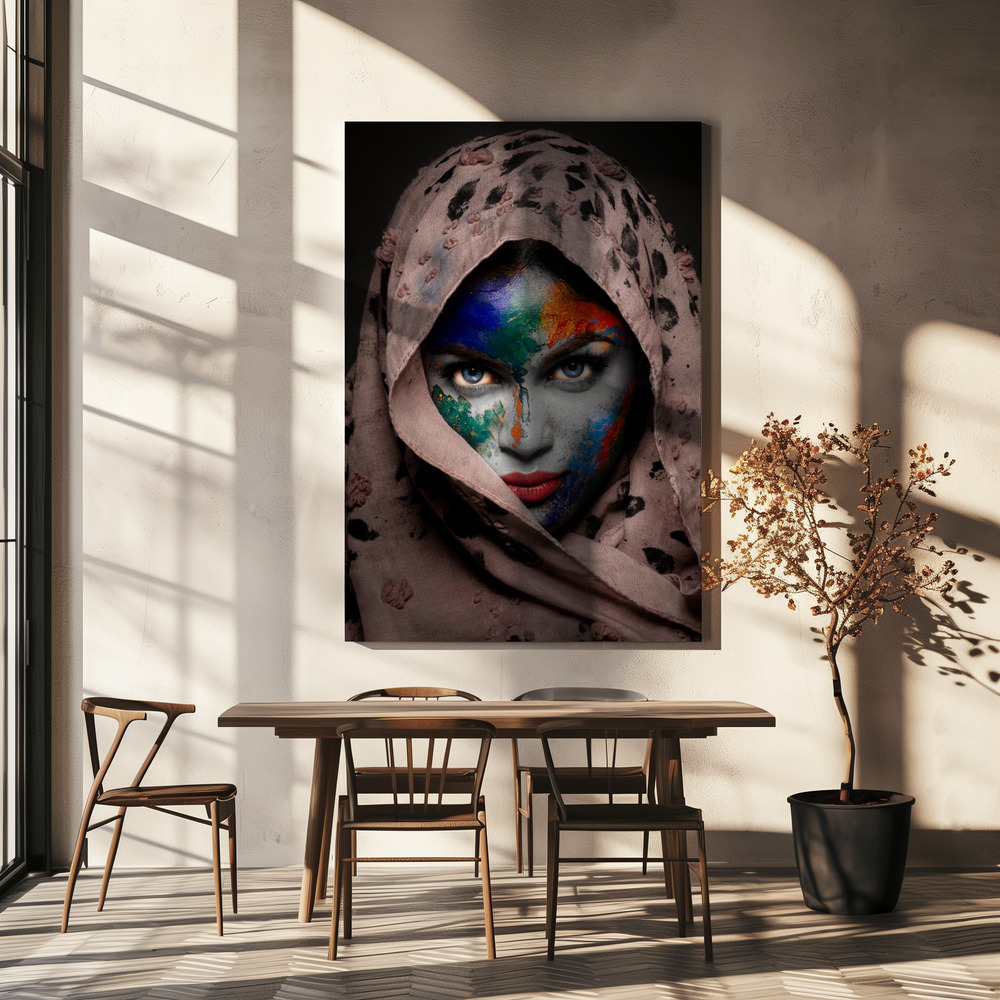 Canvas schilderi - DUALISM boven eettafel
