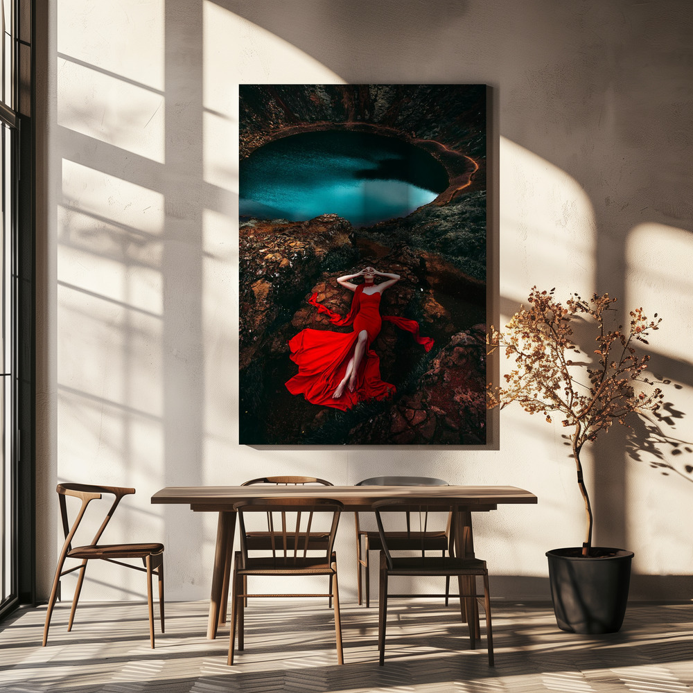 Canvas print - If Your Heart is a Volcano over dining table