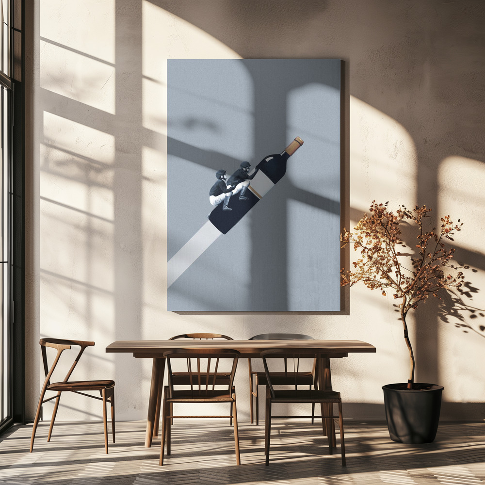 Canvas print - We ride until dawn over dining table